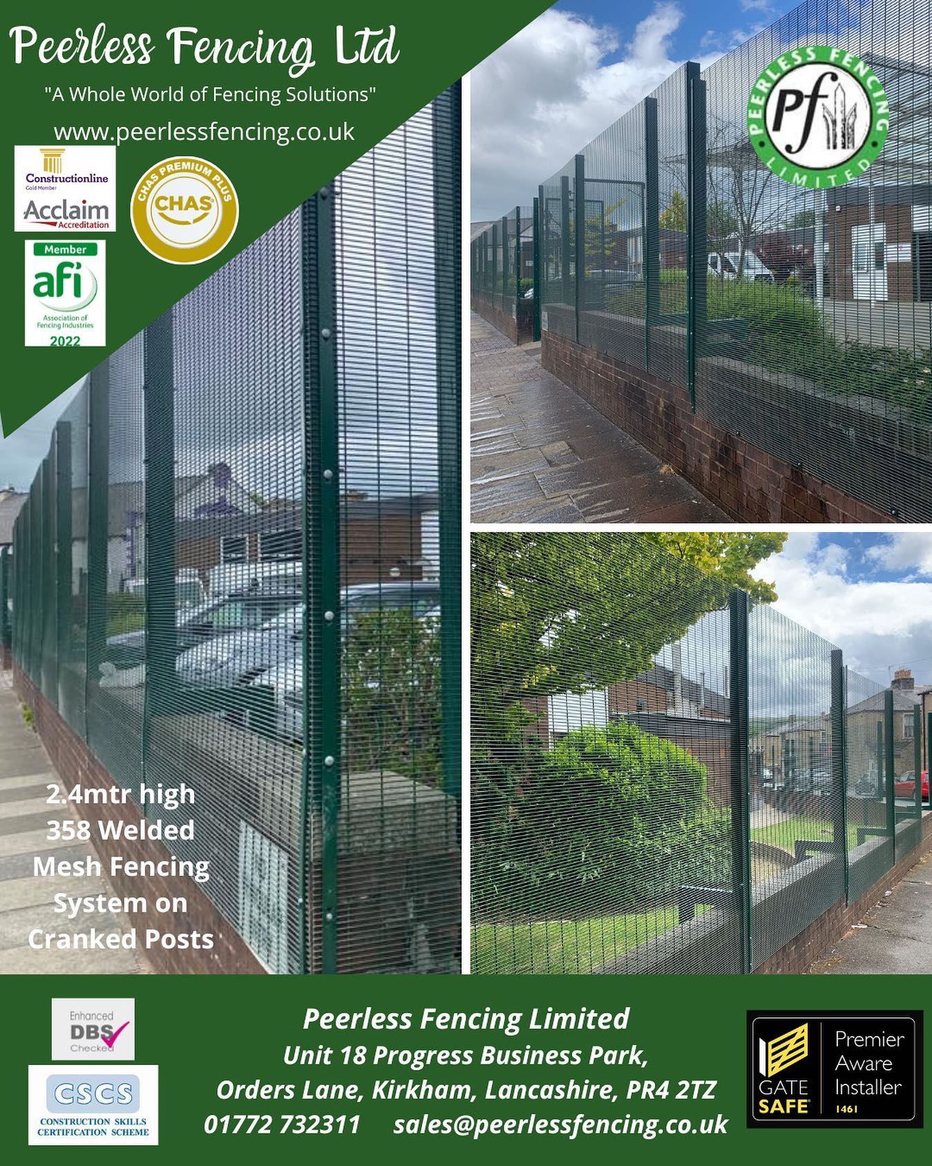 Lovely job - 2.4mtr high 358 Mesh Security Fencing system installed on top of existing perimeter wall and single and double leaf gates into all existing openings. #securityfencing #securityfencinginstaller #northwestfencingcontractors #crimeprevention #358meshfencing #fencinglancashire