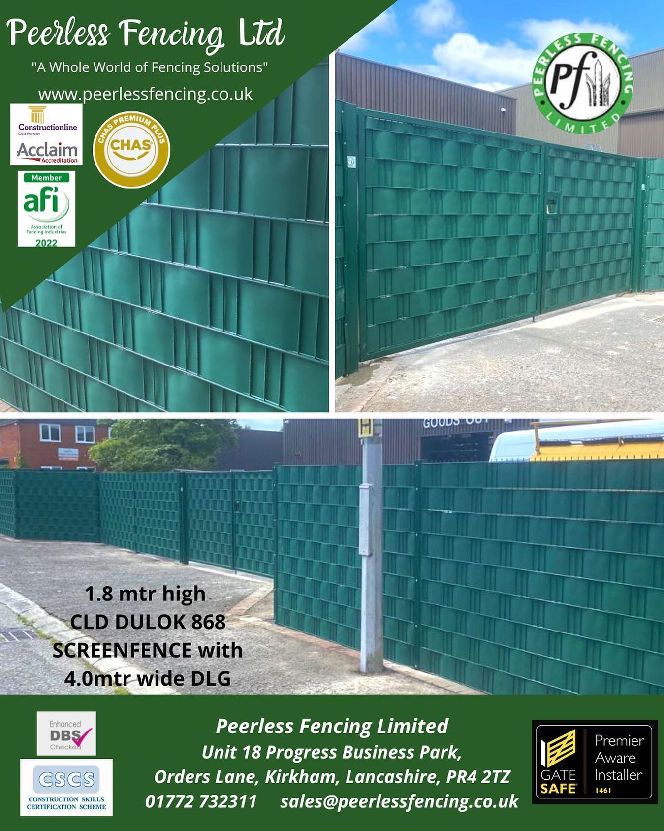 This ScreenFence installation looks amazing 🤩. Providing the customers property with the privacy they need combined with an aesthetically pleasing fence. #screenfence #privacyfence #fencingcontractornorthwest #commercialfencing