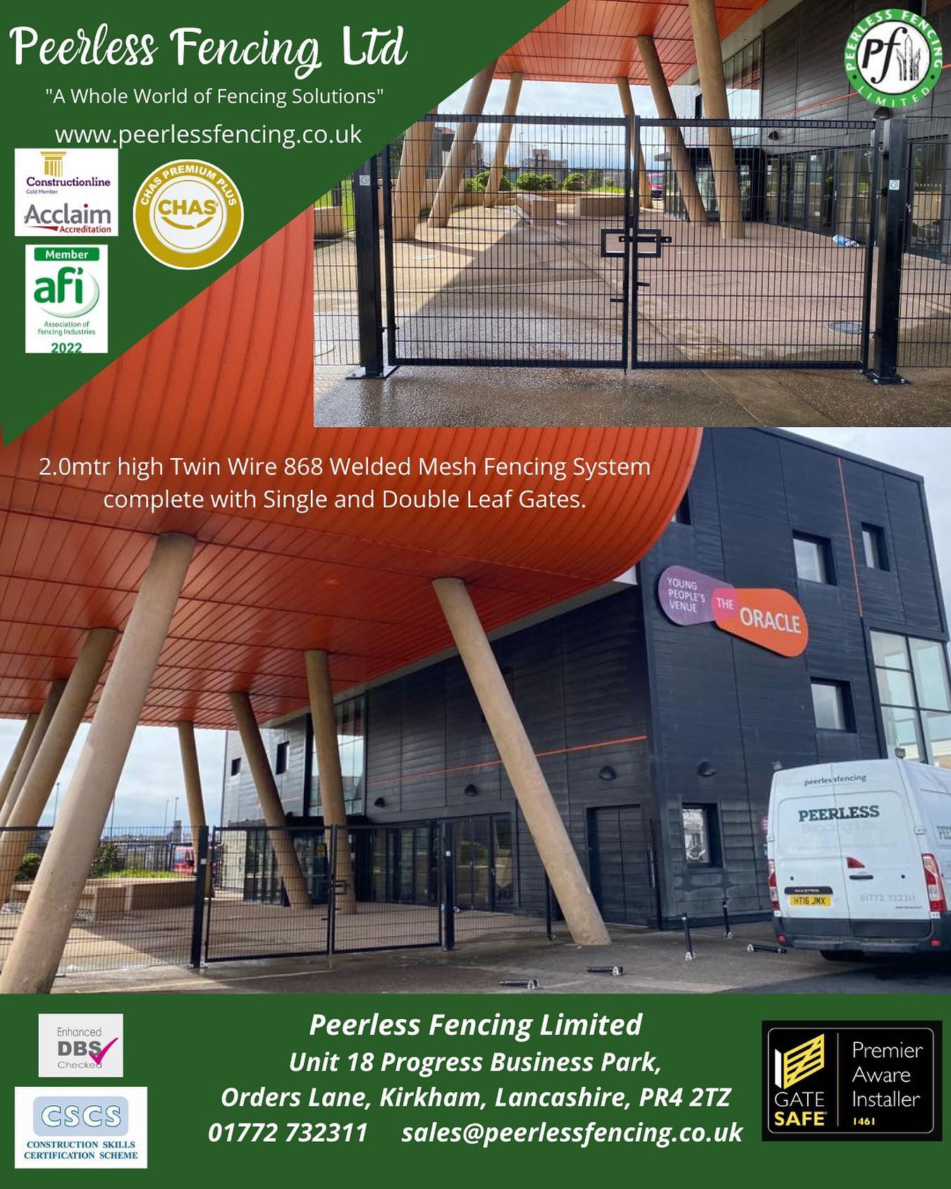 What a fantastic installation at this amazing site in Blackpool.  For a free site survey or just a general chat about #awholeworldoffencingsolutions contact us on 01772 732311 or email sales@peerlessfencing.co.uk. #securityfencing #meshfencingsystem #868mesh #crimeprevention #fencingsolutions